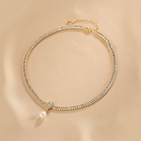 Women's Pearl Dangle Jewellery Necklace  B-373934 - TUZZUT Qatar Online Shopping