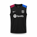 SIZE- L Barcelona Black Sleeveless Sports Jersey – Black, Blue & Burgundy MF 1903