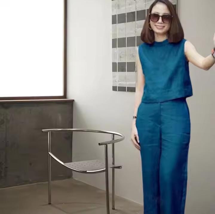 Women O-Neck Sleeveless Top and Pants 2 Piece Set B70166 Women O-Neck Sleeveless Top and Pants 2 Piece Set B70166
