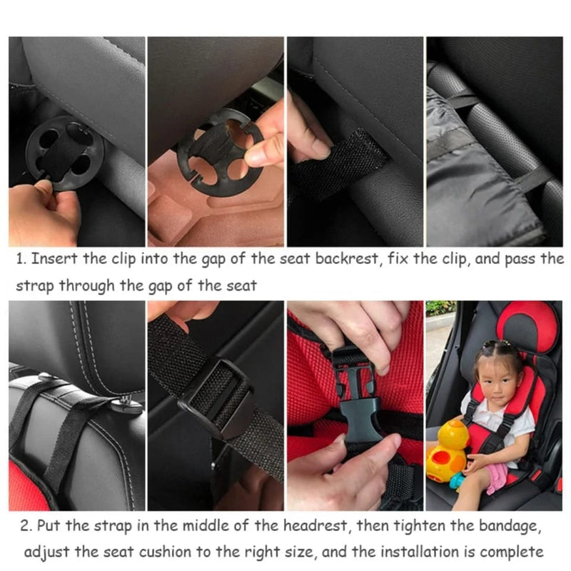Child Safety Seat Mat for 6 Months To 12 Years Old Breathable Chairs Mats