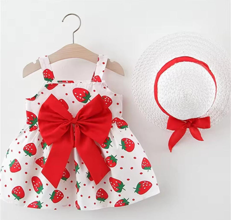 Baby Girl Summer Beach Dress with Hat  714115371 - TUZZUT Qatar Online Shopping