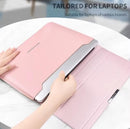 Pu Leather Laptop Sleeve Bag Case For Macbook Air Pro 15 17 Inch - TUZZUT Qatar Online Shopping
