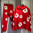 Denim Tears Tracksuit Red B-8476 - TUZZUT Qatar Online Shopping