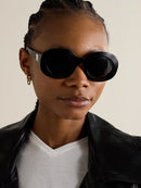 Triomphe oversized round-frame acetate sunglasses S2025 - TUZZUT Qatar Online Shopping