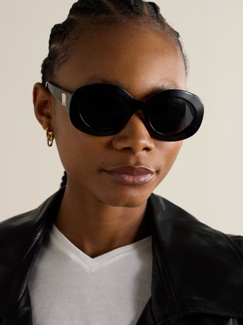 Triomphe oversized round-frame acetate sunglasses S2025 - TUZZUT Qatar Online Shopping