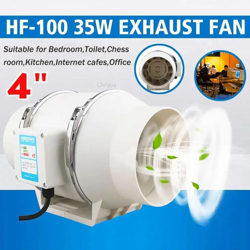Exhaust Fan Home Silent Inline Pipe Duct Fan