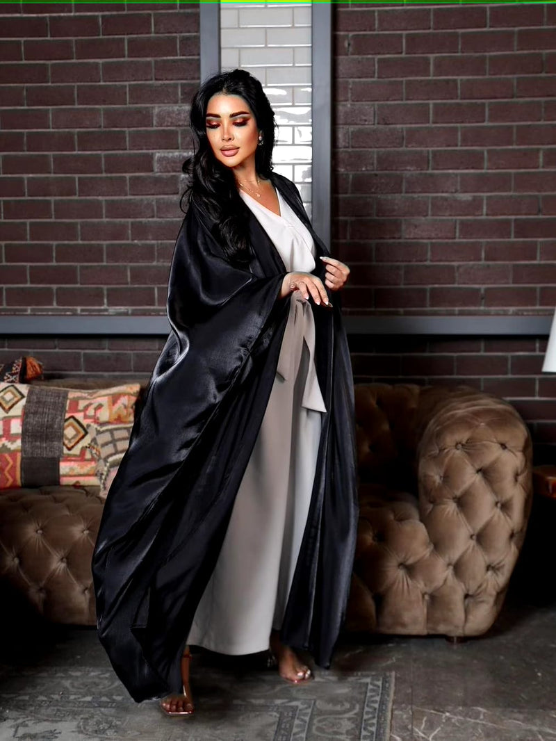 Women's Long Sleeve Solid Color Abaya 449503 -Free Size