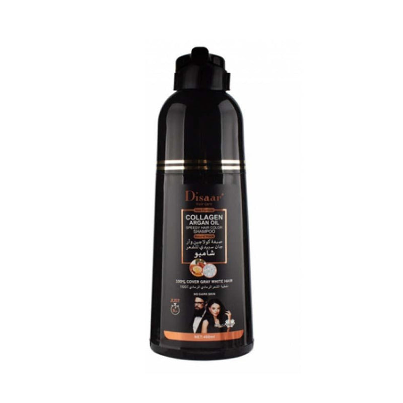 Disaar Shampoo Collagen & Argan Oil for Natural Black Hair Dye - 400 ml - TUZZUT Qatar Online Shopping