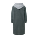 Women's Two-Piece Fake Two-Piece Long-Sleeved Korean Casual Medium-Length Coat Single-Breasted Outerwear Lamb Wool Spring   B72876 - TUZZUT Qatar Online Shopping