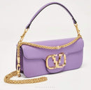 Luxury Purple Leather Loco Flap Shoulder Bag V2121 - TUZZUT Qatar Online Shopping