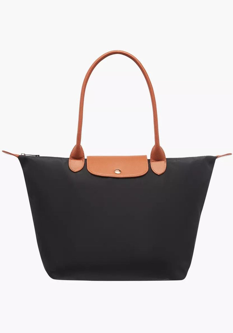 Sasha Textured Tote Bag with Zip Closure and Double Handle S47901278