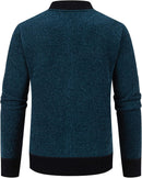 Mens Casual Full Zip Cardigan Sweaters Cable Knit Jacket Sweater           139600 - TUZZUT Qatar Online Shopping