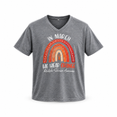 Men’s Grey V-Neck Orange Awareness Graphic T-Shirt TSDR32197 – 2XL
