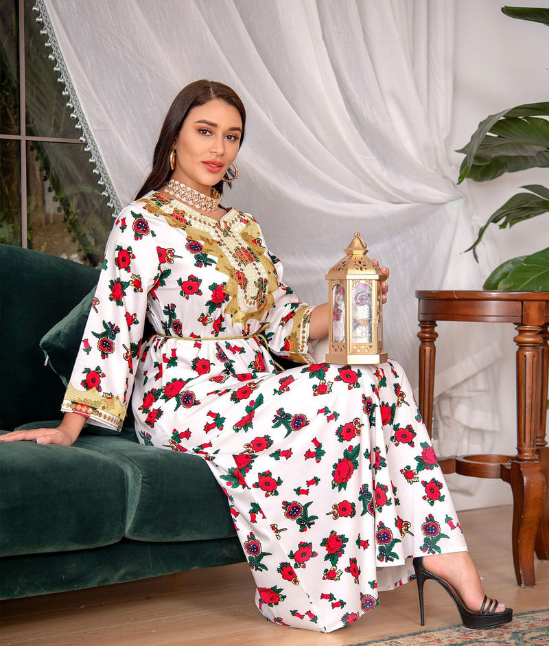 Arabic Dubai Hijab Dress For Women Ramadan Eid Jalabiya Fashion Muslim Moroccan Kaftan Turkey Islamic Clothing S3423235