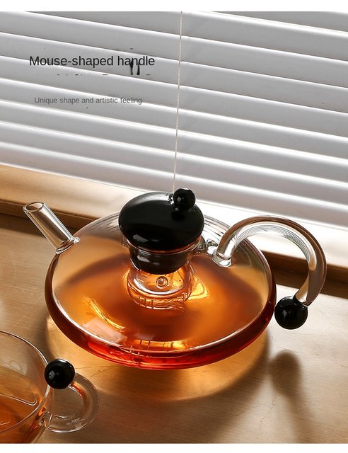Heatable Glass Teapot with Infusers 112486 - TUZZUT Qatar Online Shopping