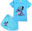 Girls Cartoon Clothes Set Knitted Sports Tracksuit Cotton T-shirt and Shorts 2 Pieces    S5069955 - TUZZUT Qatar Online Shopping