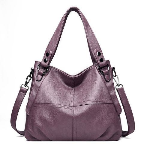 Women's Soft Leather Mother Bag for Middle-Aged and Older Women, Large Capacity, Cross Handbag with One Shoulder Bag  - 30497