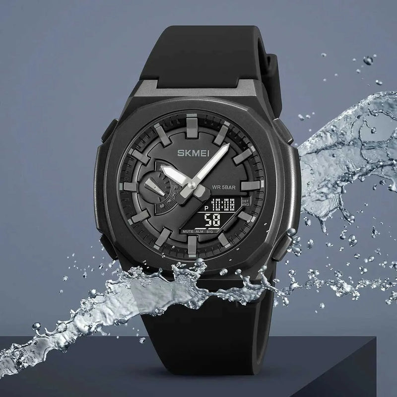 SKMEI Dual Time Sport Analog Digital Watch W7515 - TUZZUT Qatar Online Shopping