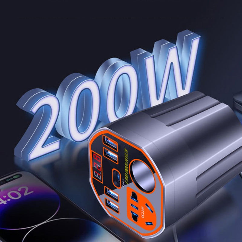 Car Power Inverter 12V/24V To Dc220V Converter Fast Car Power Converter Charger MS-9987 - TUZZUT Qatar Online Shopping