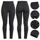 Women's Black High-Waist Stretchable Full-Length Fitness Leggings 562