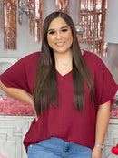 Women's Fashion  V-NECK Short Sleev Top S4490971 - Tuzzut.com Qatar Online Shopping