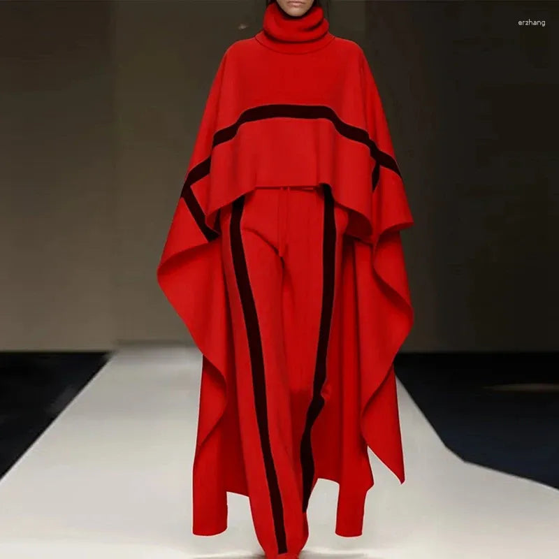 Turtle Neck Cloak Top With Pant 178805 Turtle Neck Cloak Top With Pant 178805