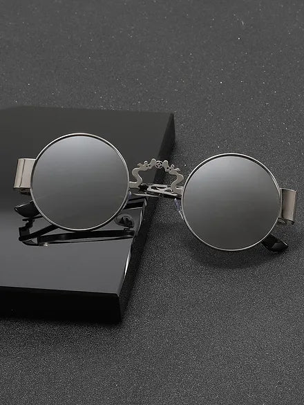 Silver Designer Frame Round Sunglasses X4563189 Silver Designer Frame Round Sunglasses X4563189