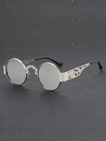 Silver Designer Frame Round Sunglasses X4563189 - TUZZUT Qatar Online Shopping