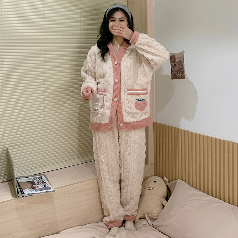 2 Pcs Women 's Long Sleeve Sleep Set 466711 - XS 2 Pcs Women 's Long Sleeve Sleep Set 466711 - XS