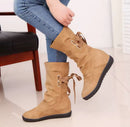 Women's  Boots Mid Height Lace-Up Motorcycle Mid- Boots Heel Shoes  978215 (38) - TUZZUT Qatar Online Shopping