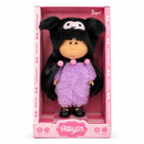 24cm Kids Cute Purple Fluffy Outfit Doll with Black Animal Hat – 3 Years+