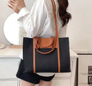 Women's Large Capacity Casual Canvas Handbag  317542 - TUZZUT Qatar Online Shopping