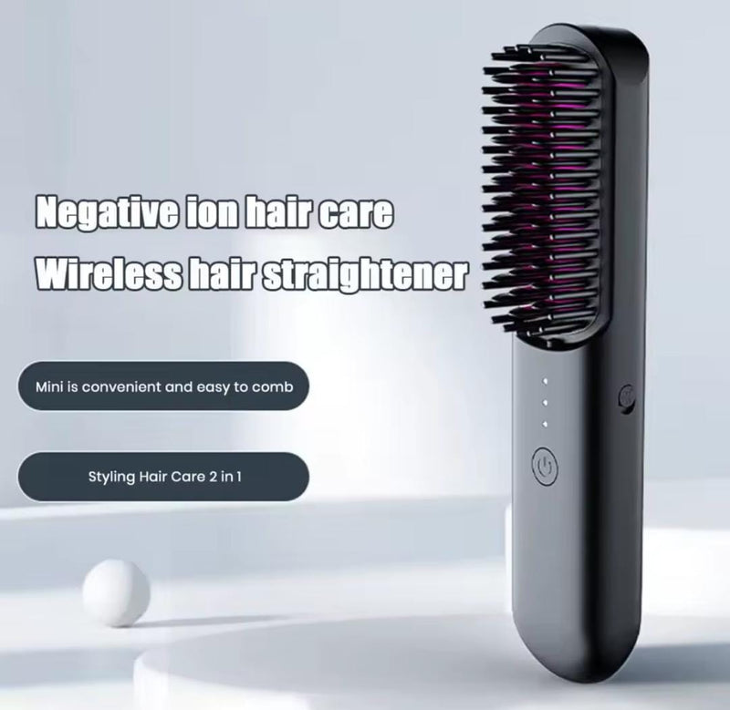 Rechargeable Hair Straightener Brush MS001 - TUZZUT Qatar Online Shopping