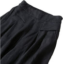 Solid Color Ramie Cotton Plus Size Loose Ninth Wide-Leg Pants 83707 - TUZZUT Qatar Online Shopping