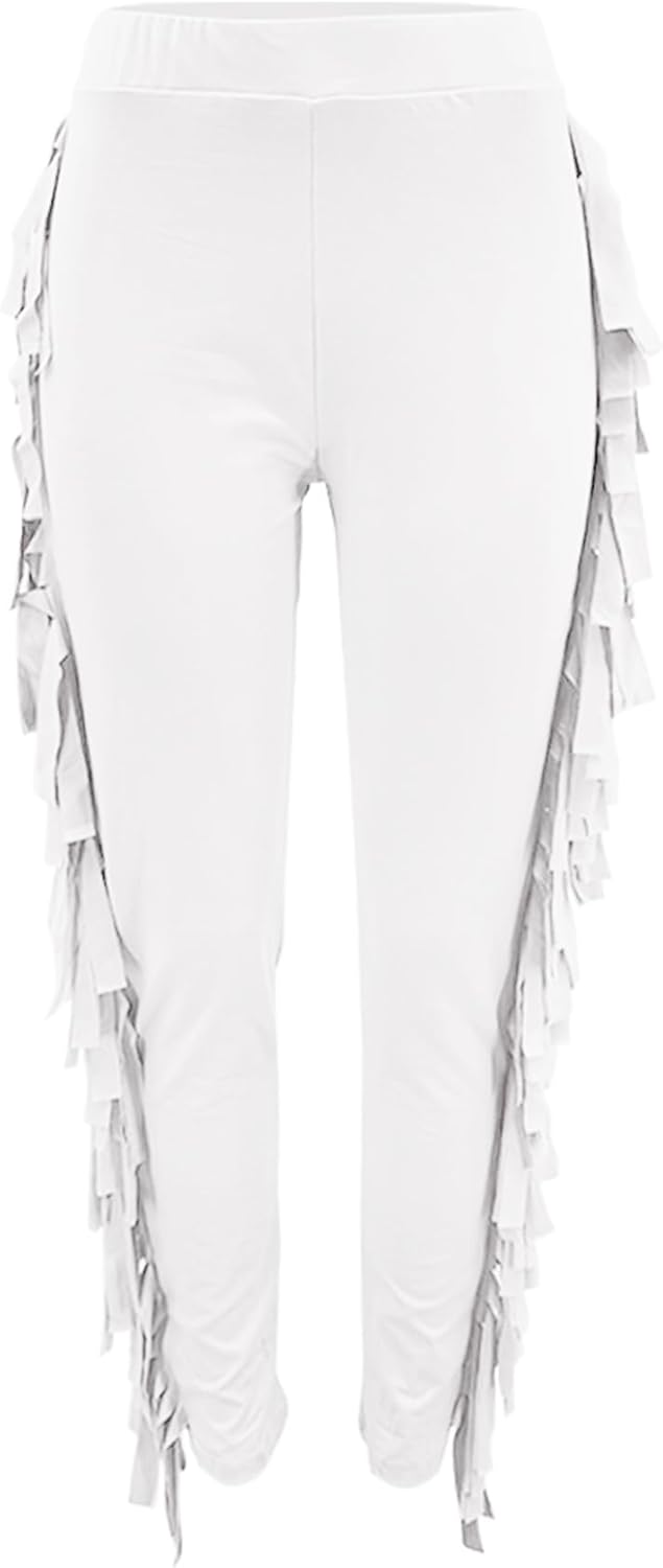 Women's Fringe Pants High Waist Jogger B871598 Women's Fringe Pants High Waist Jogger B871598