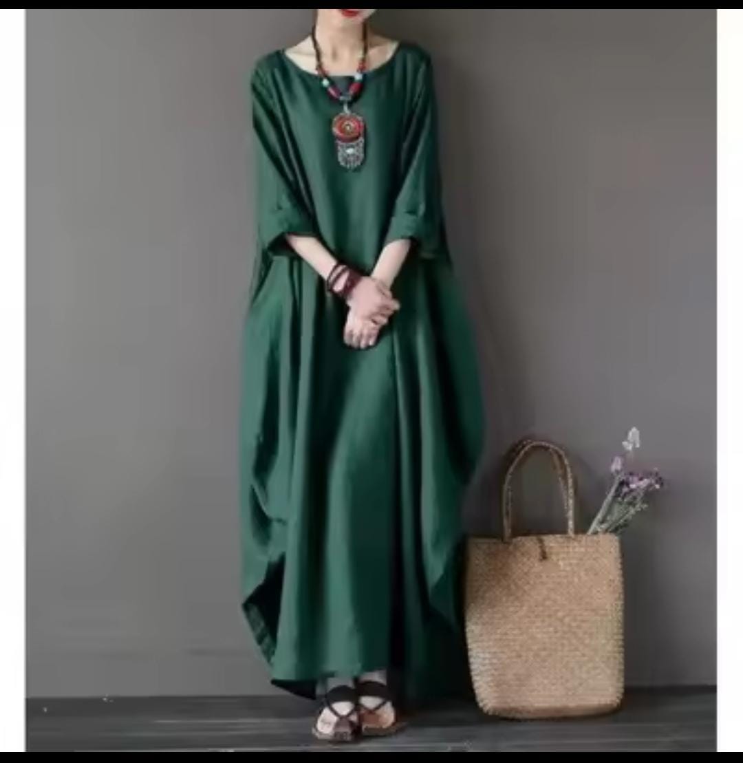 A-line Dress Women Splice Long Dress Q202 A-line Dress Women Splice Long Dress Q202