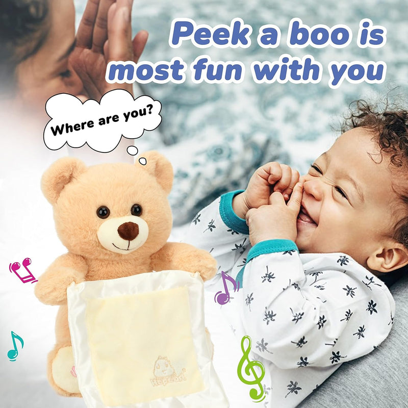 Peek A Boo Bear with Blanket Interactive Plush Teddy