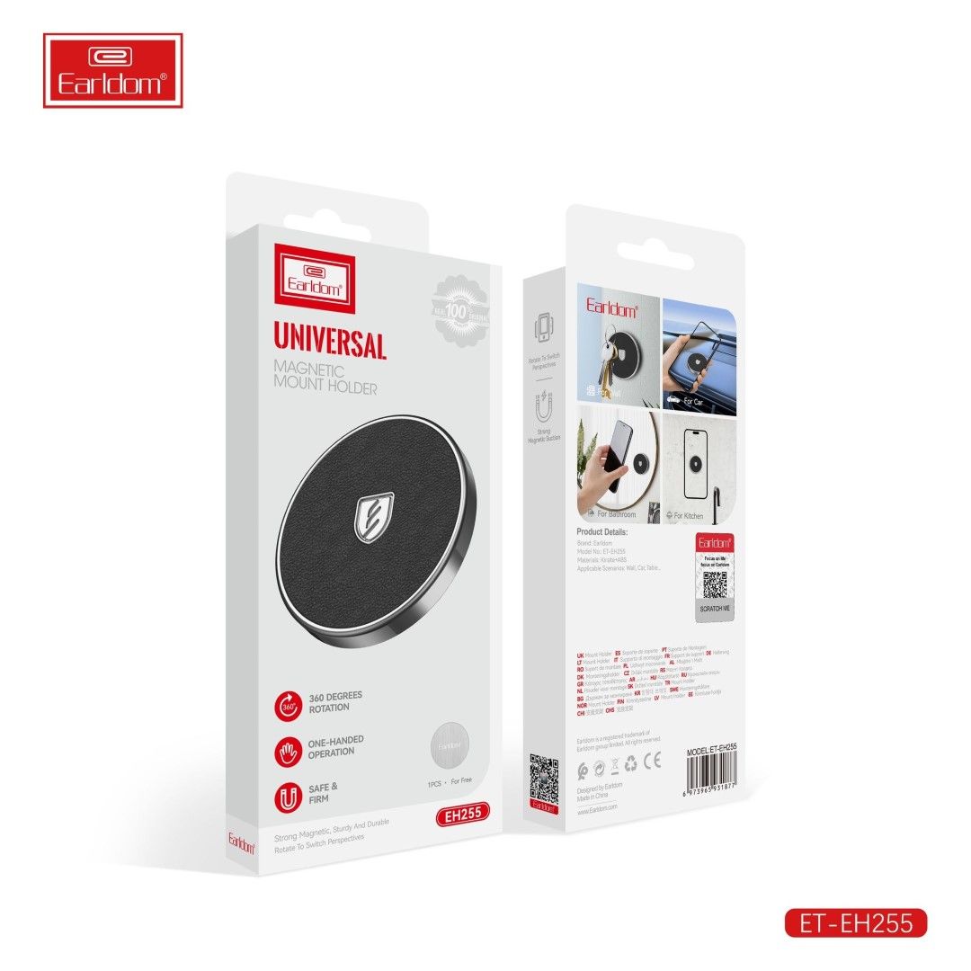 Earldom Multi-Purpose Magnetic Mobile Holder - Strong & Secure Mounting Base - EH255 Earldom Multi-Purpose Magnetic Mobile Holder - Strong & Secure Mounting Base - EH255