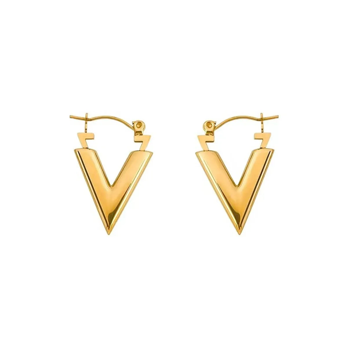 V Shape Plating Earrings S4931682