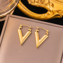 V Shape Plating Earrings S4931682