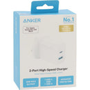 Anker Select 2 Port 20W High Speed Charger White – A2348K21 - TUZZUT Qatar Online Shopping