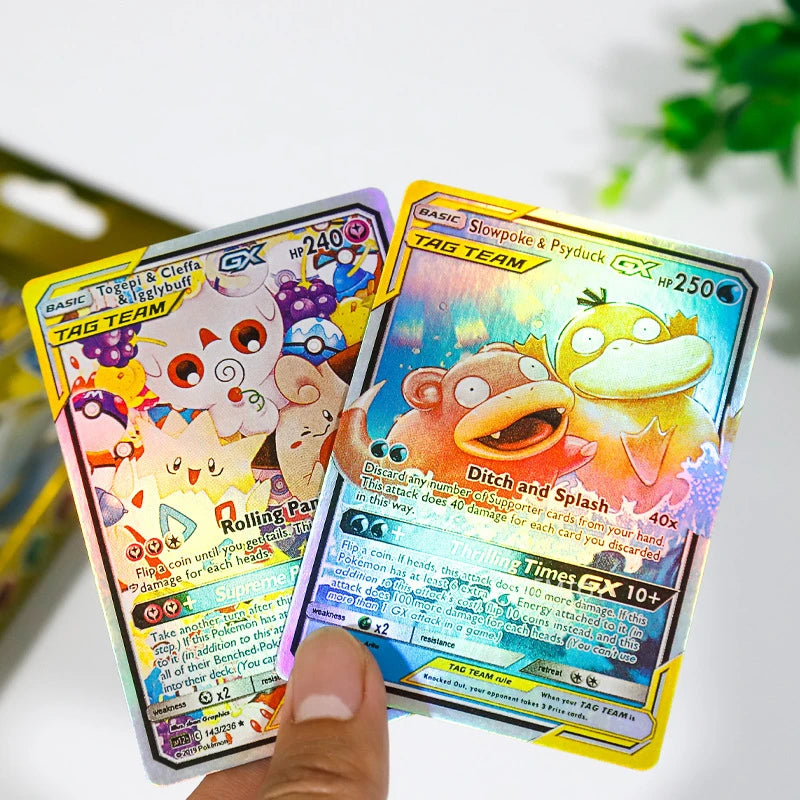 100pcs Pokemon English Cards Box Charizard Pikachu Gengar GX TAG Colle 100pcs Pokemon English Cards Box Charizard Pikachu Gengar GX TAG Colle