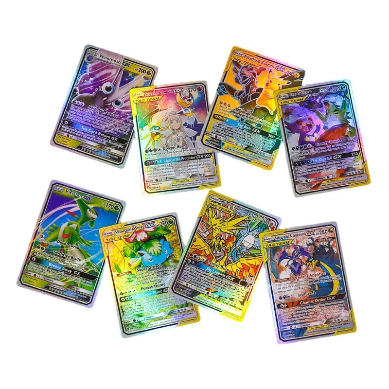 100pcs Pokemon English Cards Box Charizard Pikachu Gengar GX TAG Colle 100pcs Pokemon English Cards Box Charizard Pikachu Gengar GX TAG Colle