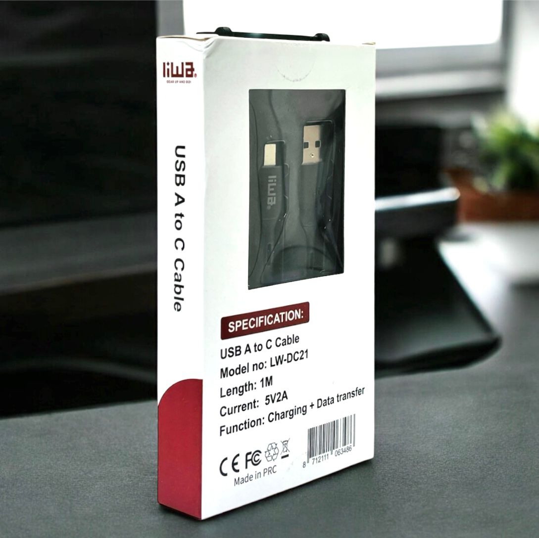Liwa USB A to C Cable 1M LW-DC21 Liwa USB A to C Cable 1M LW-DC21