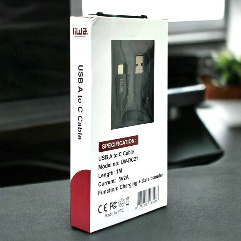 Liwa USB A to C Cable 1M LW-DC21 - TUZZUT Qatar Online Shopping