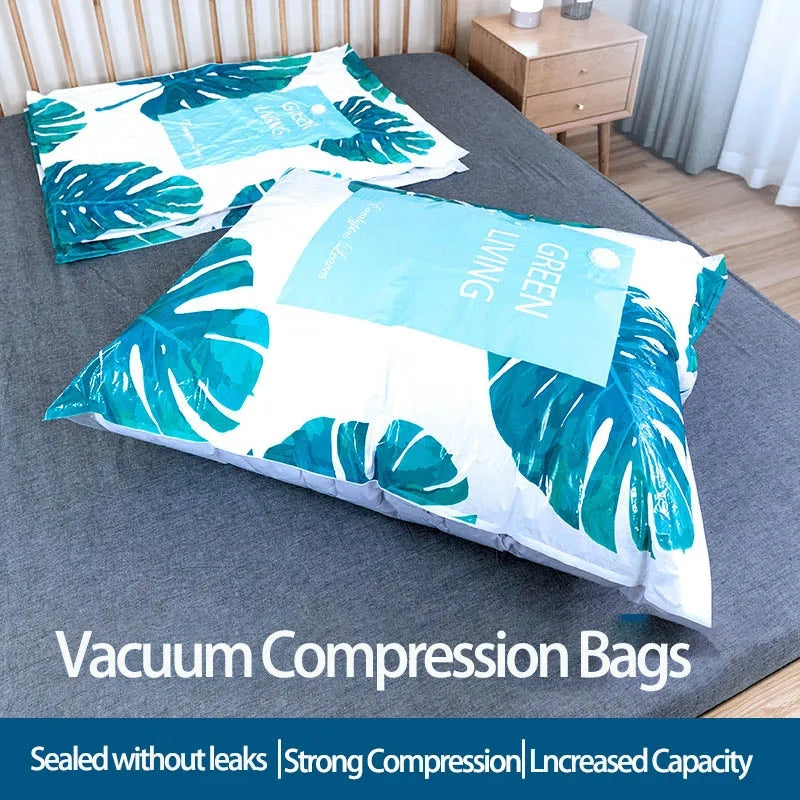 Vacuum Reusable Compression Bag For Storage Organizing Clothes