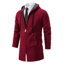 Winter Men's Sweater coat Knitted Hooded Cardigan Men Fleece Casaul Long Sweatercoat M B-394411 - Tuzzut.com Qatar Online Shopping