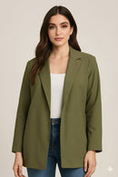 Autumn Korean Style Solid Suits Casual Button Long Sleeve Fashion Coats  127575 - TUZZUT Qatar Online Shopping