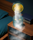 Desktop Foldable Rechargeable Humidification Mini Fan F-082 - TUZZUT Qatar Online Shopping