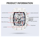 ONOLA Luxury Brand Square Dial Transparent Plastic Watch Men Women - Tuzzut.com Qatar Online Shopping